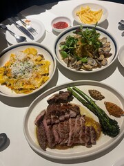 fancy restaurant food yummy food table