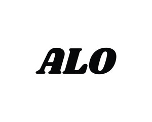 ALO logo design vector template