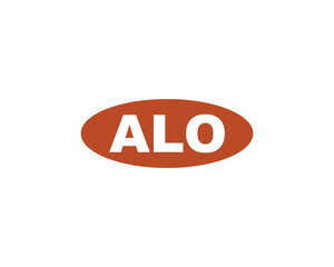 ALO logo design vector template