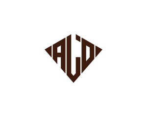 ALO logo design vector template