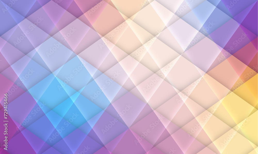 Poster Abstract Delaunay Voronoi trianglify color diagram background vector illustration. Abstract vector geometric background