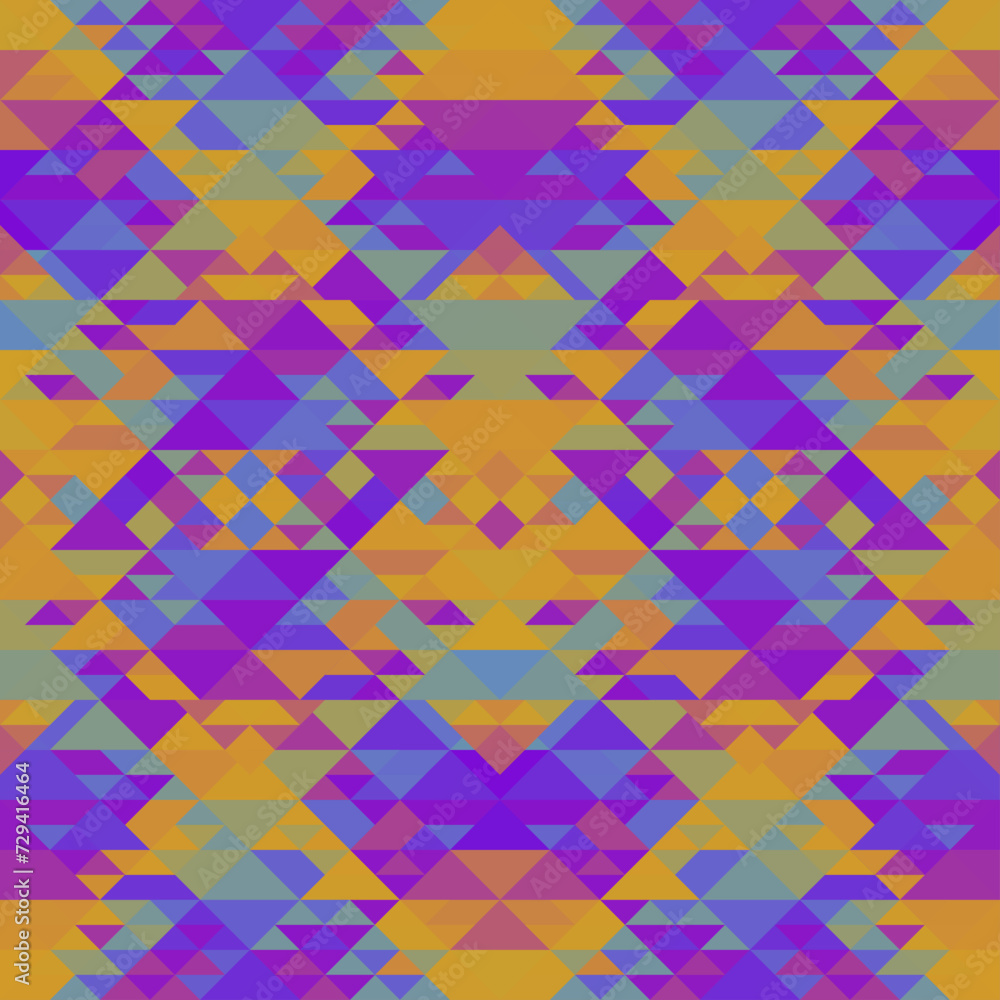 Poster colorful aztec fabric, wallpaper and home decor. abstract seamless tileable pattern. triangles aztec