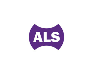 ALS Logo design vector template
