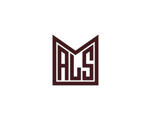 ALS Logo design vector template