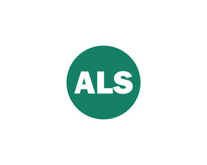 ALS Logo design vector template