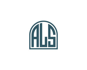ALS Logo design vector template