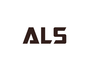 ALS Logo design vector template