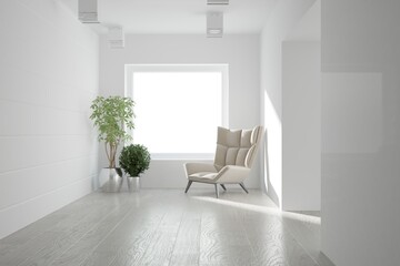 Modern interior design. 3D illustration