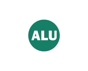 ALU Logo design vector template
