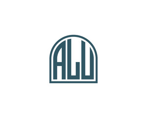 ALU Logo design vector template