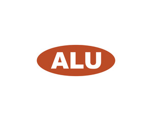 ALU Logo design vector template