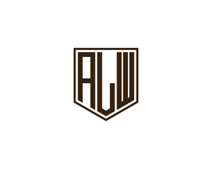 ALW logo design vector template