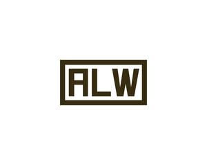 Obraz premium ALW logo design vector template