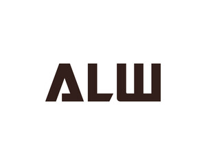 ALW logo design vector template