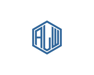 ALW logo design vector template