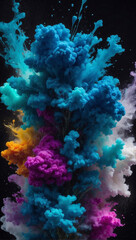 Fototapeta na wymiar colorful smoke 
