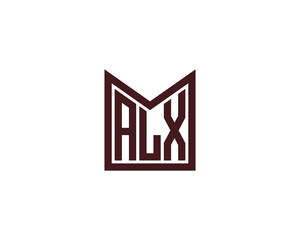 ALX logo design vector template