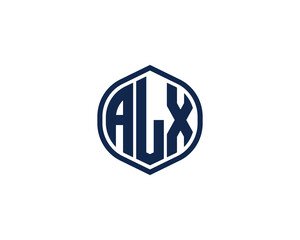 ALX logo design vector template