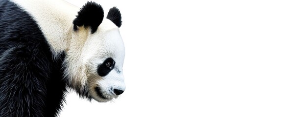 giant panda eating bamboo - obrazy, fototapety, plakaty