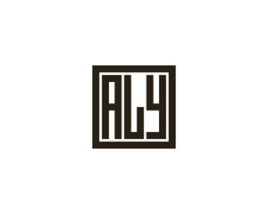 ALY Logo design vector template