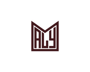 ALY Logo design vector template