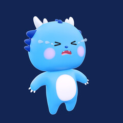 Obraz premium 2024 Blue Dragon Year Character