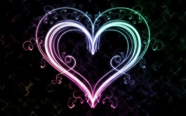 Vibrant Romantic Colorful Heart