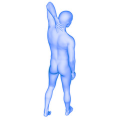 Human Body Suffering with Backpain Anatomy
