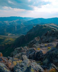 Fototapeta na wymiar natural landscape mountain range