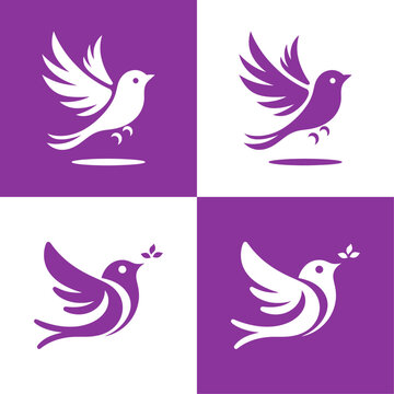 icon abstract bird for logo and can use in digital and print