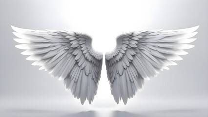Angel wings on a white background.