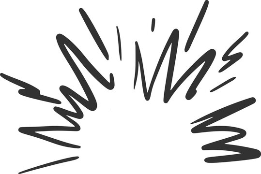 Cartoon boom effect. Comic bomb explosion. Doodle energy hit, speed crash with sparks. Power action element for manga and anime