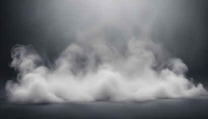 Naklejka premium Mysterious Mist and Fog on a Dark Ground