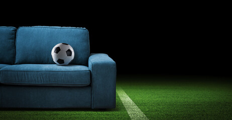 Fototapeta premium Watch live stream soccer and sports at home