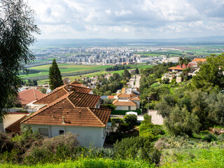 View of Afula from Givat Hamoreh, Israel , aerial view