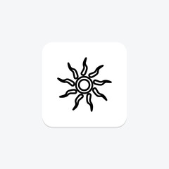 Celtic Sunwheel icon, sunwheel, irish, symbol, sun line icon, editable vector icon, pixel perfect, illustrator ai file