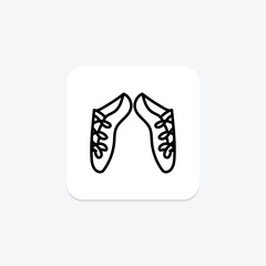 Irish Jig Shoes icon, shoes, irish, symbol, dance line icon, editable vector icon, pixel perfect, illustrator ai file