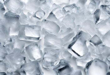 Frozen Beauty: Isolated Ice on Pure White Background