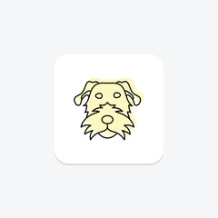 Irish Wolfhound icon, dog, irish, symbol, breed color shadow thinline icon, editable vector icon, pixel perfect, illustrator ai file