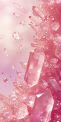 Abstract background with pink crystals. 