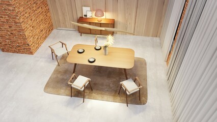 dining room with table	