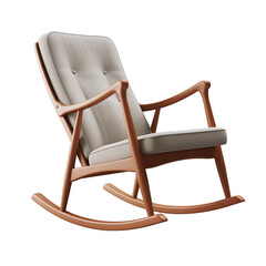 Rocking Chair. Scandinavian modern minimalist style. Transparent background, isolated image.