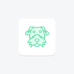 Irish Wolfhound icon, dog, irish, symbol, breed duotone line icon, editable vector icon, pixel perfect, illustrator ai file