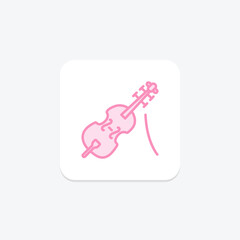 Irish Fiddle icon, fiddle, irish, symbol, music duotone line icon, editable vector icon, pixel perfect, illustrator ai file