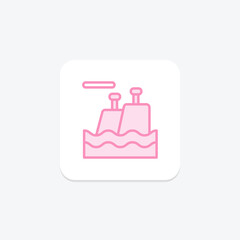 Cliffs of Moher icon, cliffs, irish, symbol, natural landmark duotone line icon, editable vector icon, pixel perfect, illustrator ai file