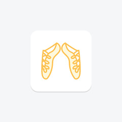 Irish Jig Shoes icon, shoes, irish, symbol, dance duotone line icon, editable vector icon, pixel perfect, illustrator ai file