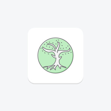 Celtic Tree of Life icon, tree of life, irish, symbol, tree lineal color icon, editable vector icon, pixel perfect, illustrator ai file