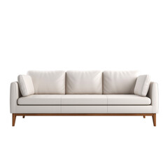 Sofa. Scandinavian modern minimalist style. Transparent background, isolated image. - obrazy, fototapety, plakaty