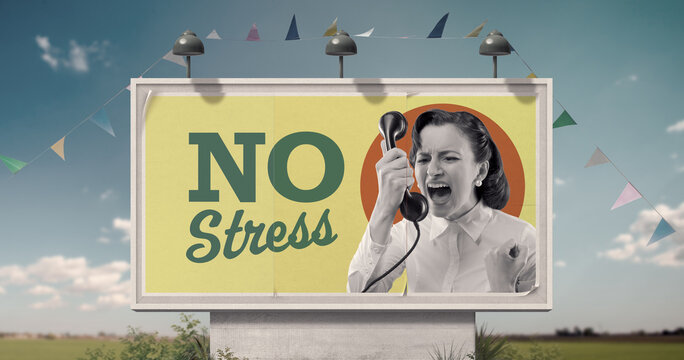 Funny Motivational advertisement: no stress