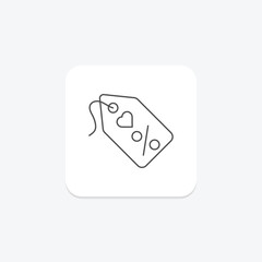 Deals and Offers icon, deals, offers, promotion, sale thinline icon, editable vector icon, pixel perfect, illustrator ai file